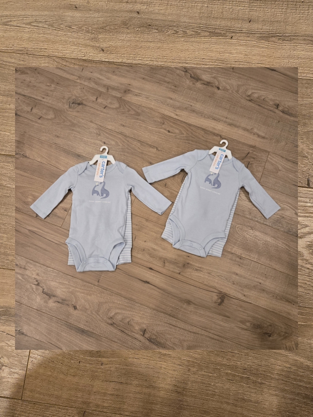 Carter's Baby Boy Twin Matching Outfits Dino Easter Set 2pc Blue Stripes NWT 3M